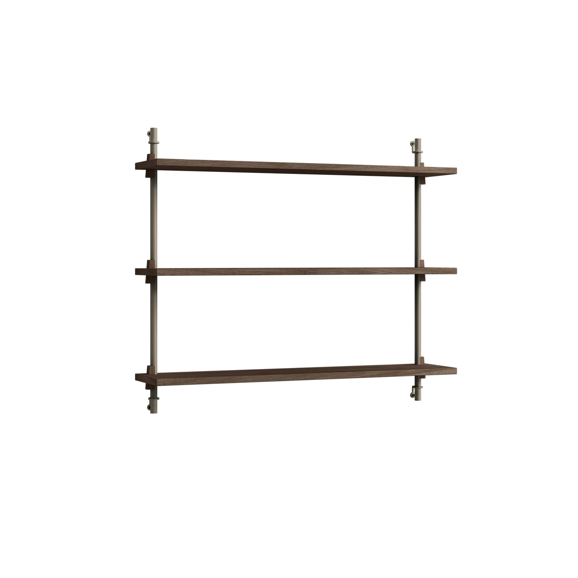 Estantería de pared Wall Shelving, Roble ahumado-warm grey, 92×65×17,5 cm, WS.65.1 MOEBE