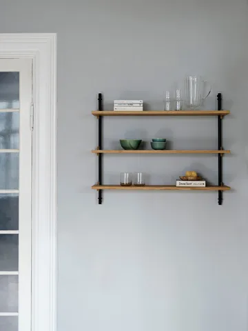 Estantería de pared Wall Shelving - Roble ahumado-warm grey, 92×65×17,5 cm, WS.65.1 - MOEBE