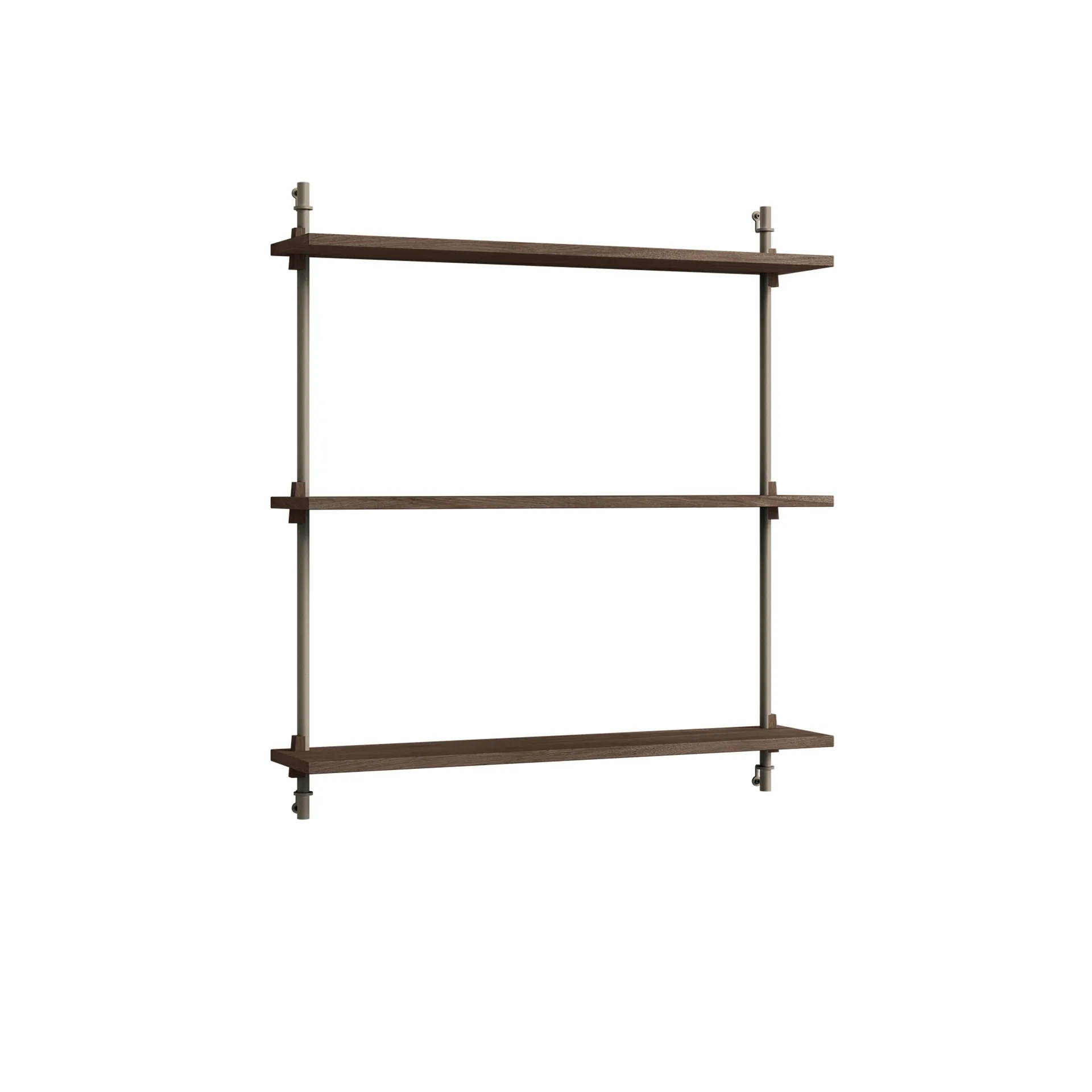 Estantería de pared Wall Shelving, Roble ahumado-warm grey, 92×85×17,5 cm, WS.85.1 MOEBE