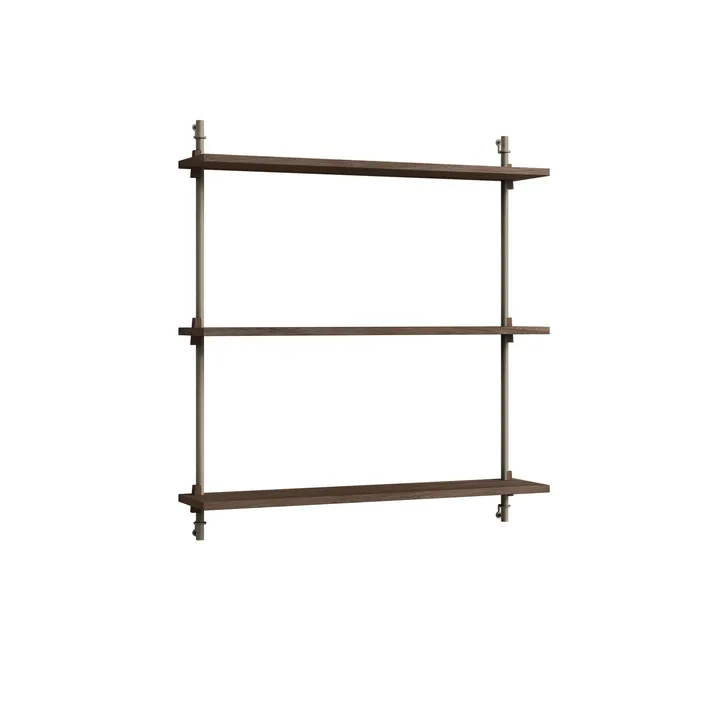 Estantería de pared Wall Shelving - Roble ahumado-warm grey, 92×85×17,5 cm, WS.85.1 - MOEBE