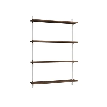 Estantería de pared Wall Shelving - Roble ahumado-white, 92×115×17,5 cm, WS.115.1 - MOEBE