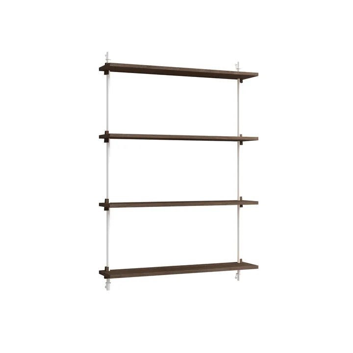 Estantería de pared Wall Shelving - Roble ahumado-white, 92×115×17,5 cm, WS.115.1 - MOEBE