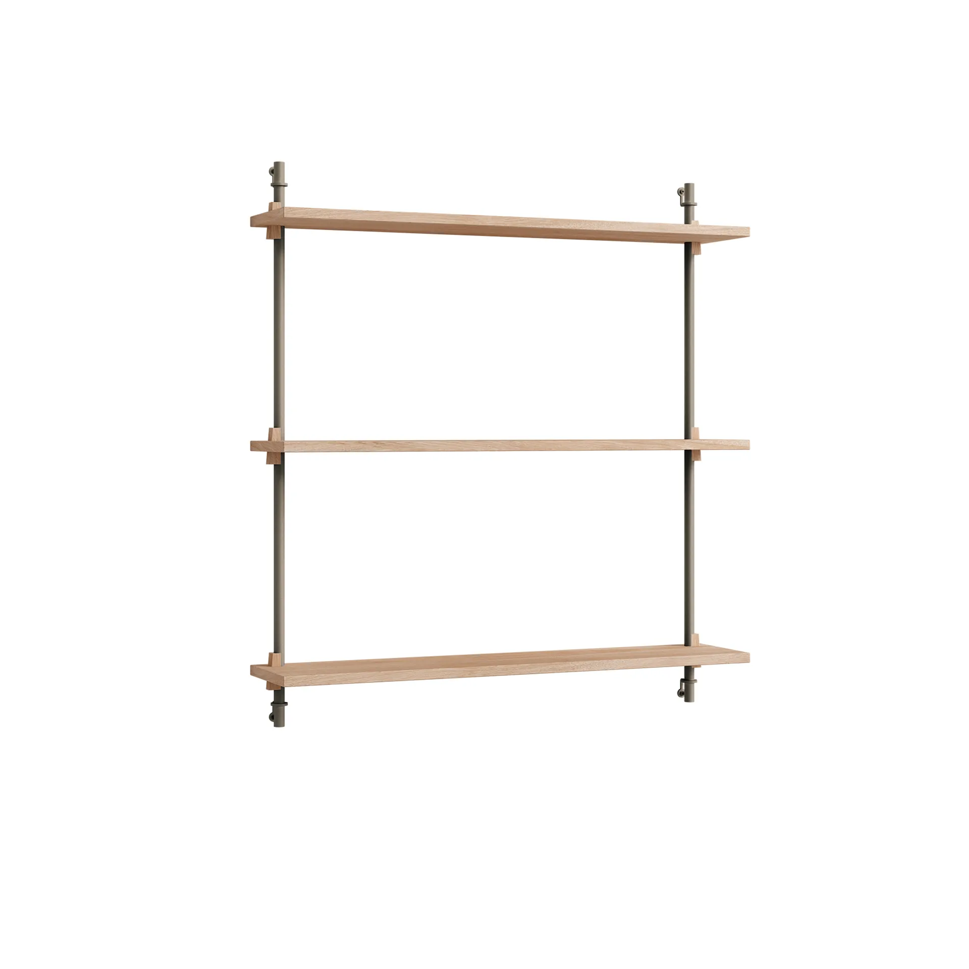 Estantería de pared Wall Shelving, Roble-warm grey, 92 × 85 × 17,5 cm, WS.85.1 MOEBE