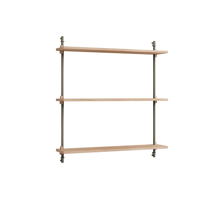 Estantería de pared Wall Shelving - Roble-warm grey, 92 × 85 × 17,5 cm, WS.85.1 - MOEBE