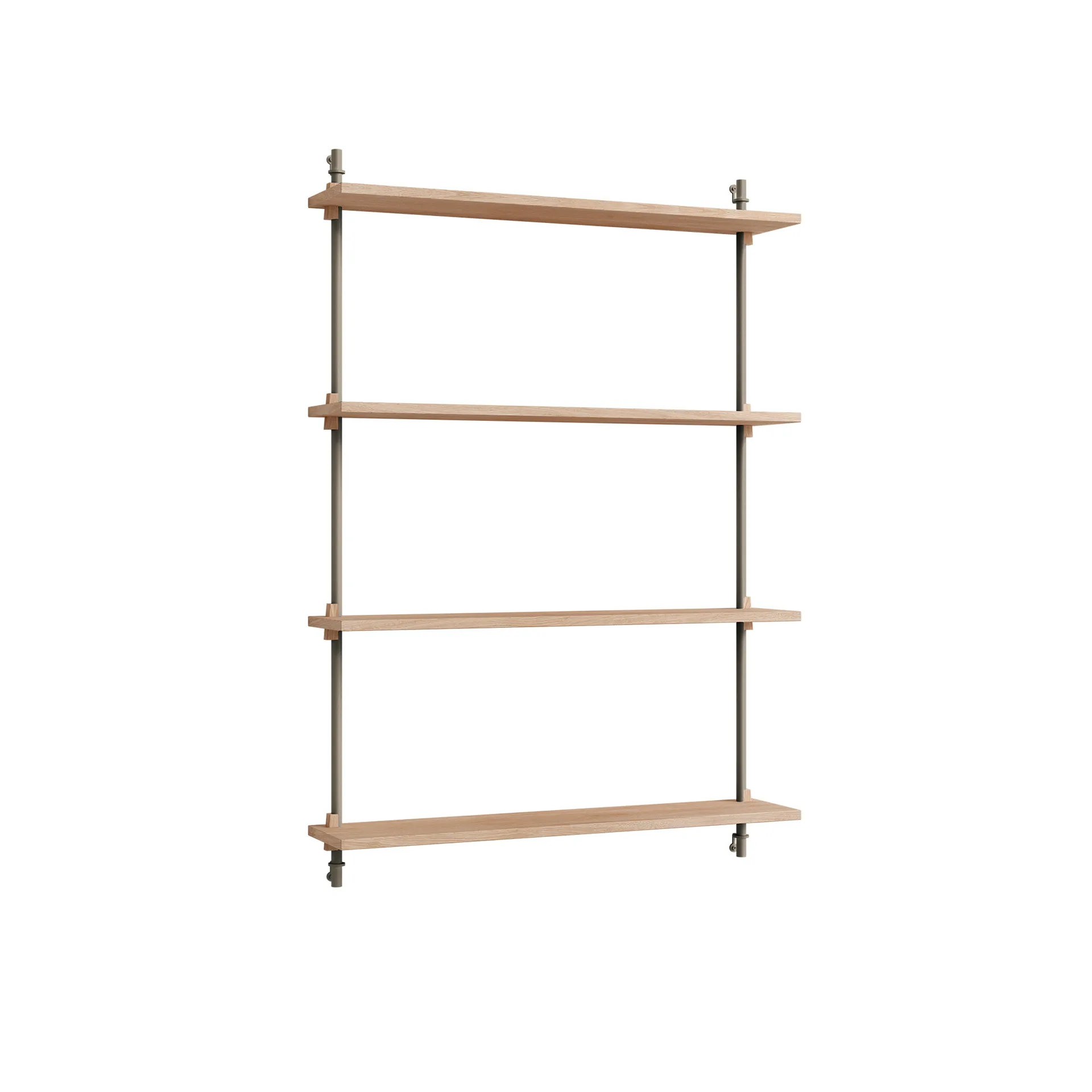 Estantería de pared Wall Shelving, Roble-warm grey, 92×115×17,5 cm, WS.115.1 MOEBE