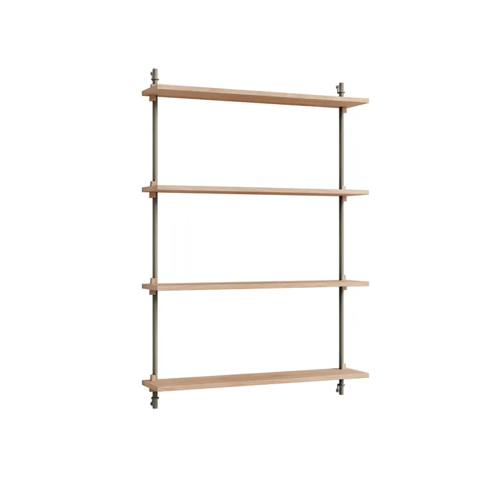Estantería de pared Wall Shelving - Roble-warm grey, 92×115×17,5 cm, WS.115.1 - MOEBE