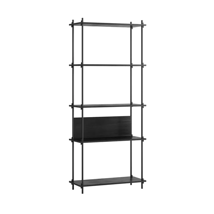 Estantería Shelving System Classic - Black, 86x200x35 cm, S.200.1.A - MOEBE