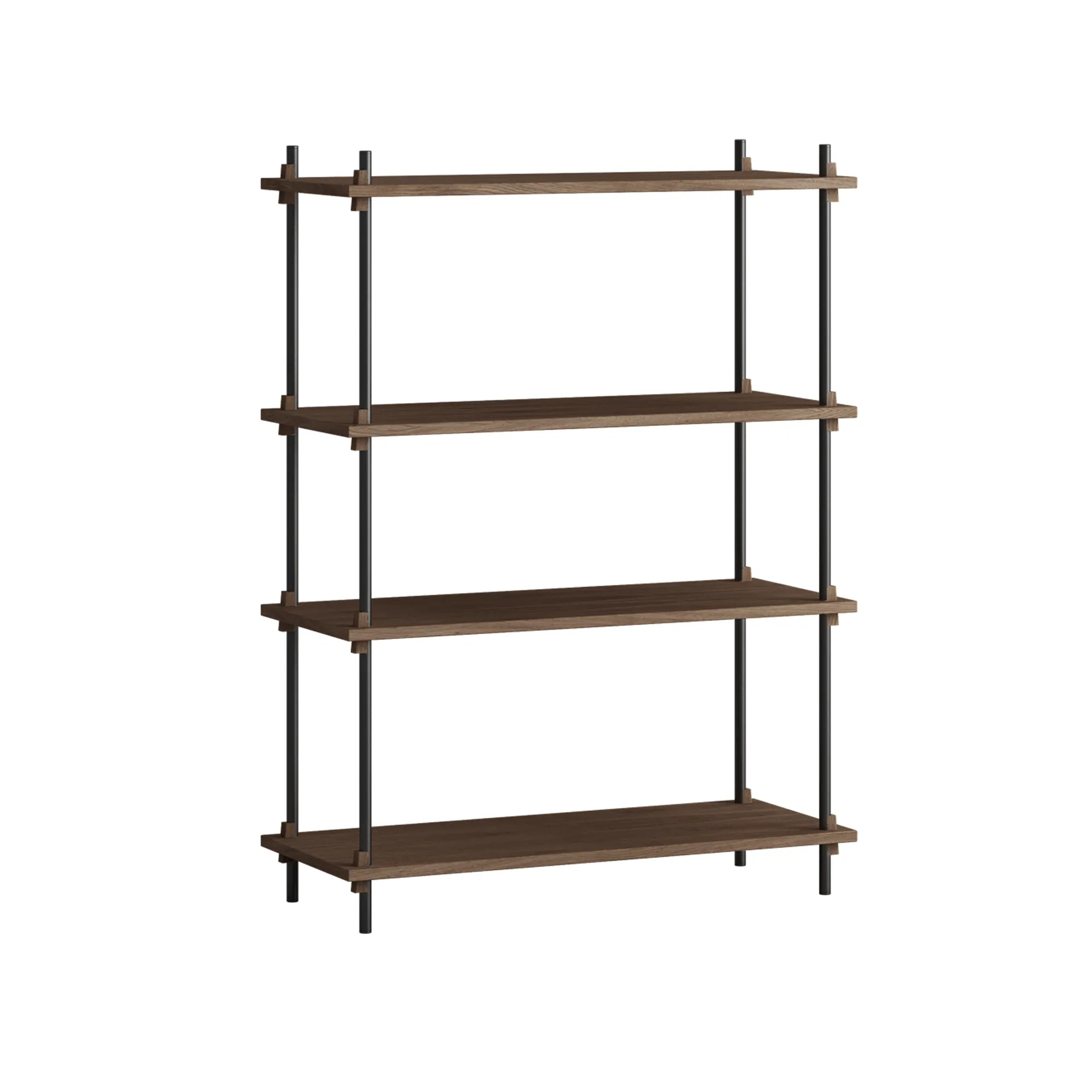 Estantería Shelving System Classic, Roble ahumado-black, 86×115×35 cm, S.115.1.A MOEBE