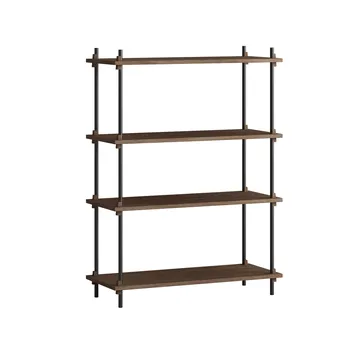 Estantería Shelving System Classic - Roble ahumado-black, 86×115×35 cm, S.115.1.A - MOEBE