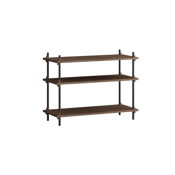 Estantería Shelving System Classic - Roble ahumado-black, 86×65×35 cm, S.65.1.A - MOEBE