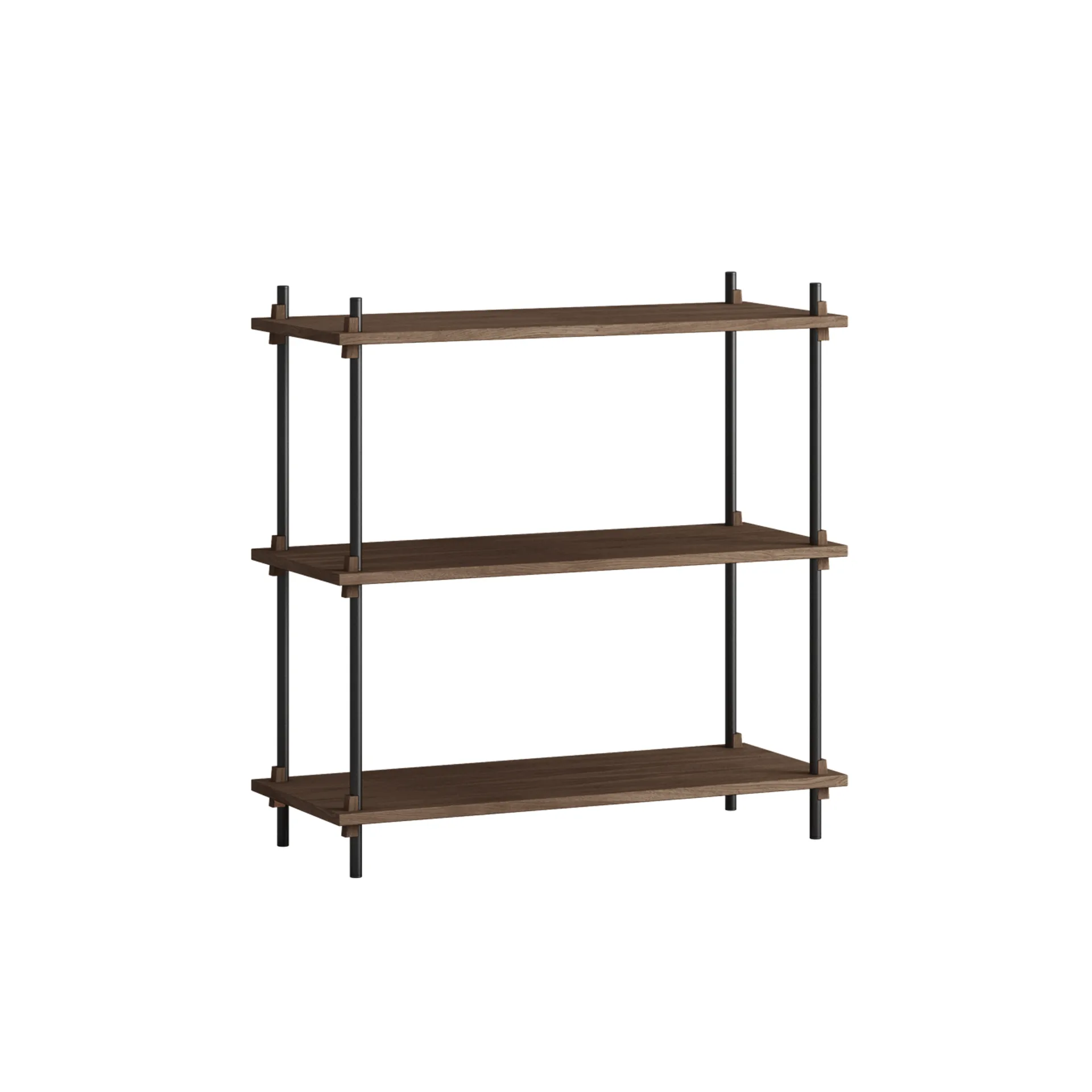 Estantería Shelving System Classic, Roble ahumado-black, 86x85x35 cm, S.85.1.A MOEBE