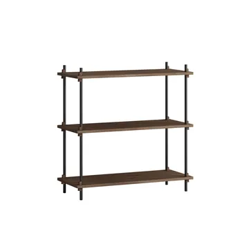 Estantería Shelving System Classic - Roble ahumado-black, 86x85x35 cm, S.85.1.A - MOEBE