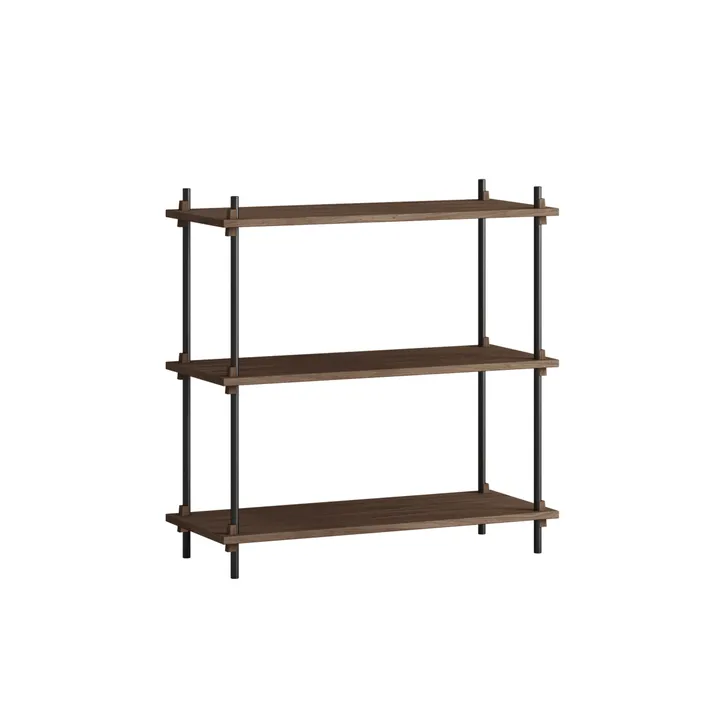 Estantería Shelving System Classic - Roble ahumado-black, 86x85x35 cm, S.85.1.A - MOEBE