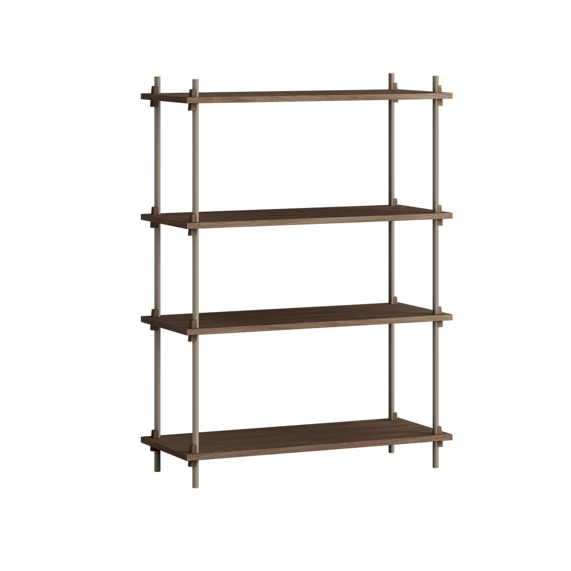 Estantería Shelving System Classic, Roble ahumado-warm grey, 86×115×35 cm, S.115.1.A MOEBE