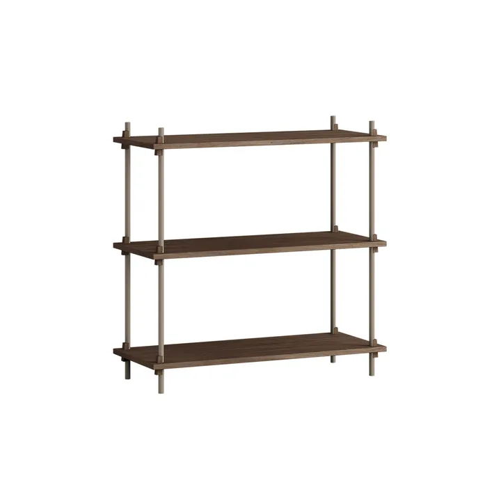 Estantería Shelving System Classic - Roble ahumado-warm grey, 86×85×35 cm, S.85.1.A - MOEBE