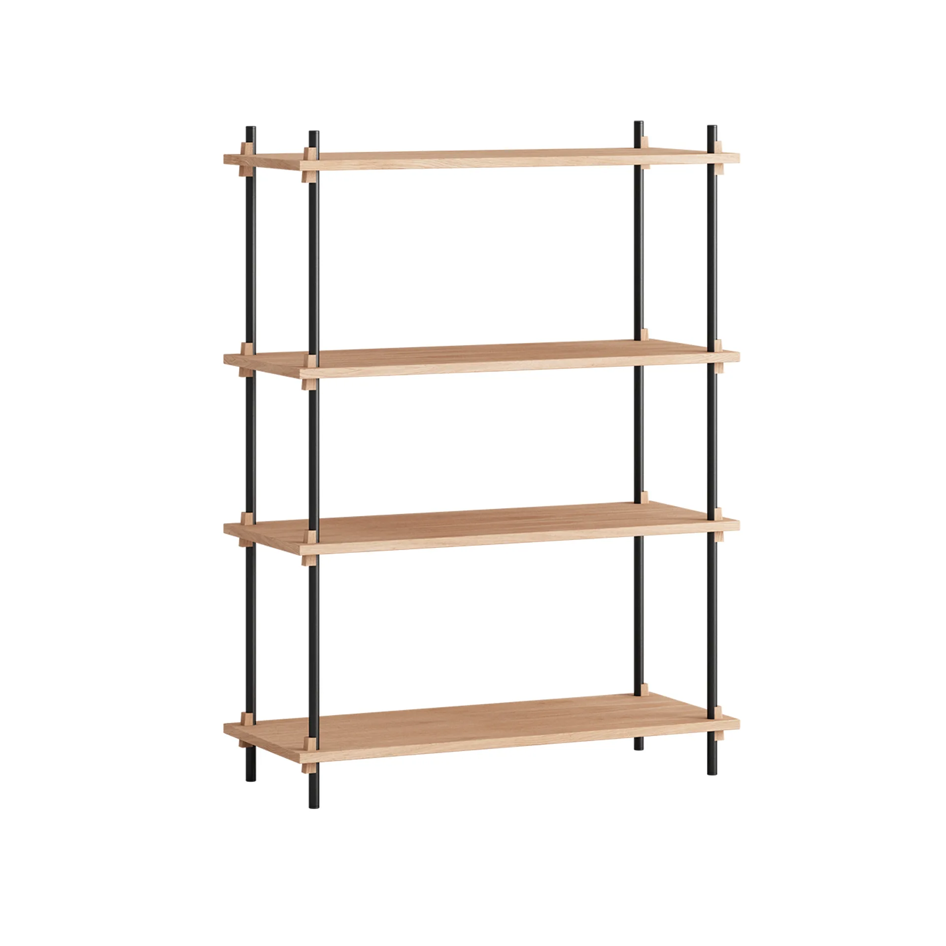 Estantería Shelving System Classic, Roble-black, 86×115×35 cm, S.115.1.A MOEBE