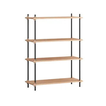 Estantería Shelving System Classic - Roble-black, 86×115×35 cm, S.115.1.A - MOEBE