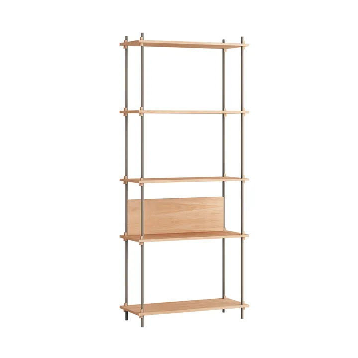 Estantería Shelving System Classic - Roble-warm grey, 86×200×35 cm, S.200.1.A - MOEBE