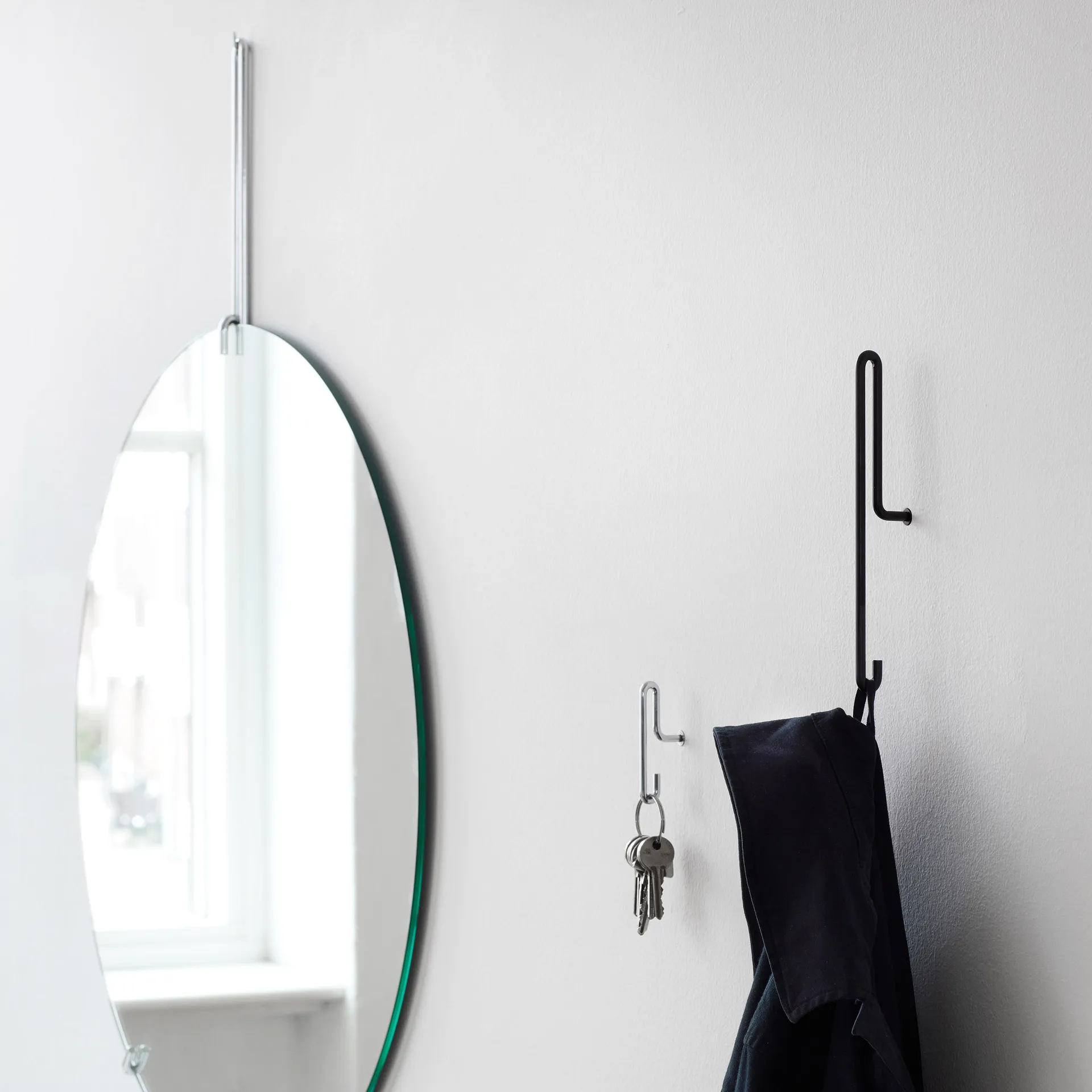 Gancho Moebe Wall hook large, negro MOEBE