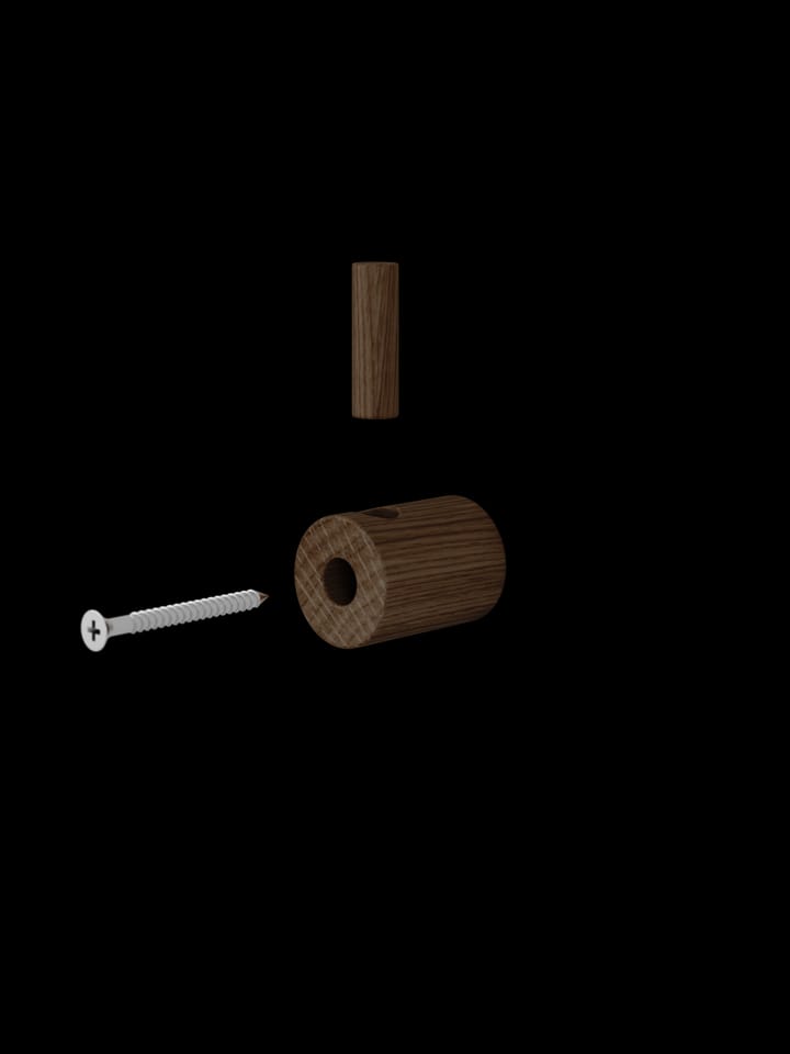 Gancho Moebe wooden wall hook, Roble ahumado MOEBE