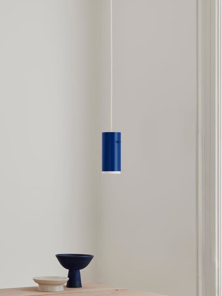 Lámpara colgante Moebe Tube small Ø8 cm, Deep blue MOEBE
