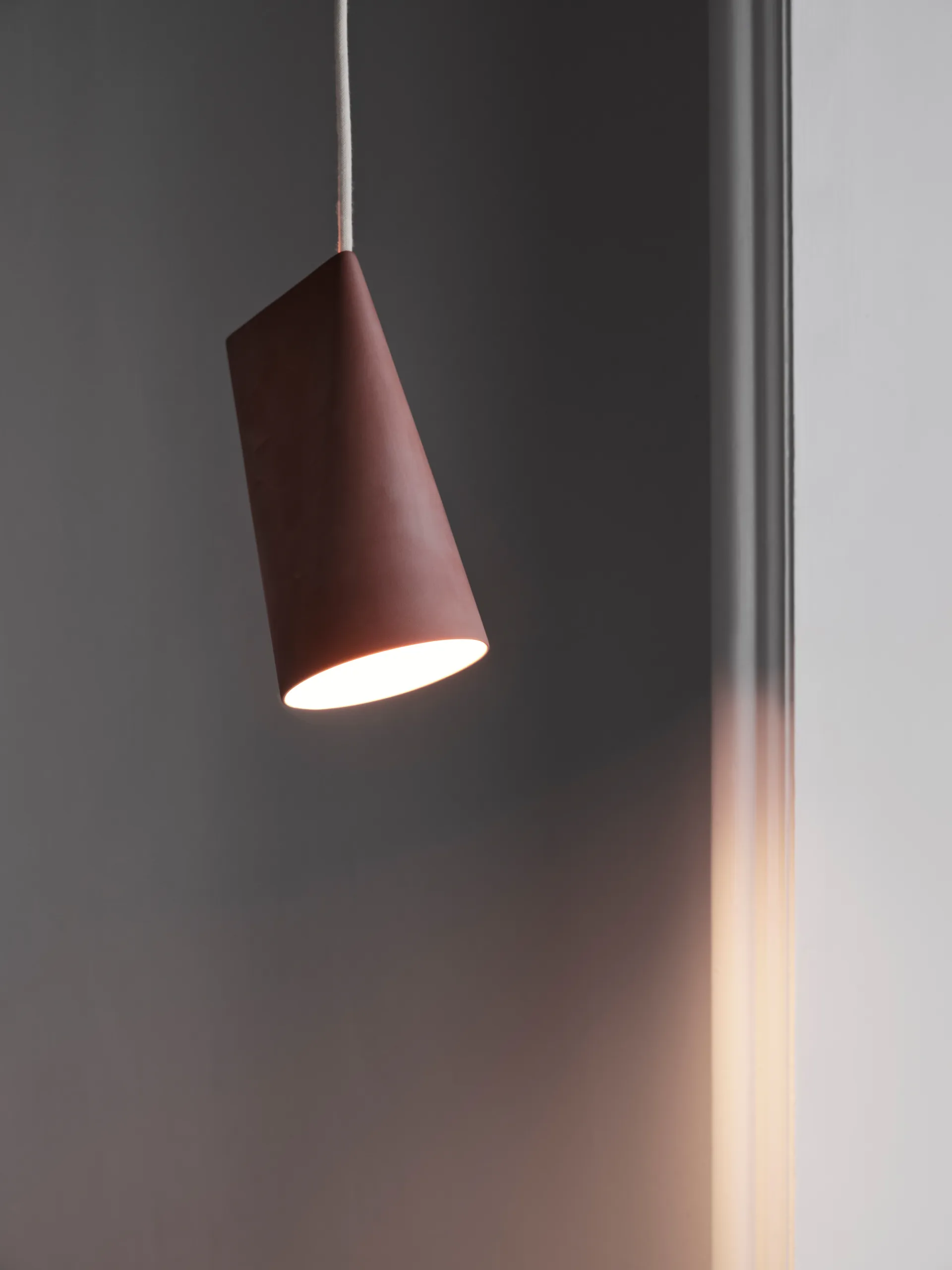 Lámpara de techo de cerámica 11,2x22 cm, Terra Cotta, Wood MOEBE