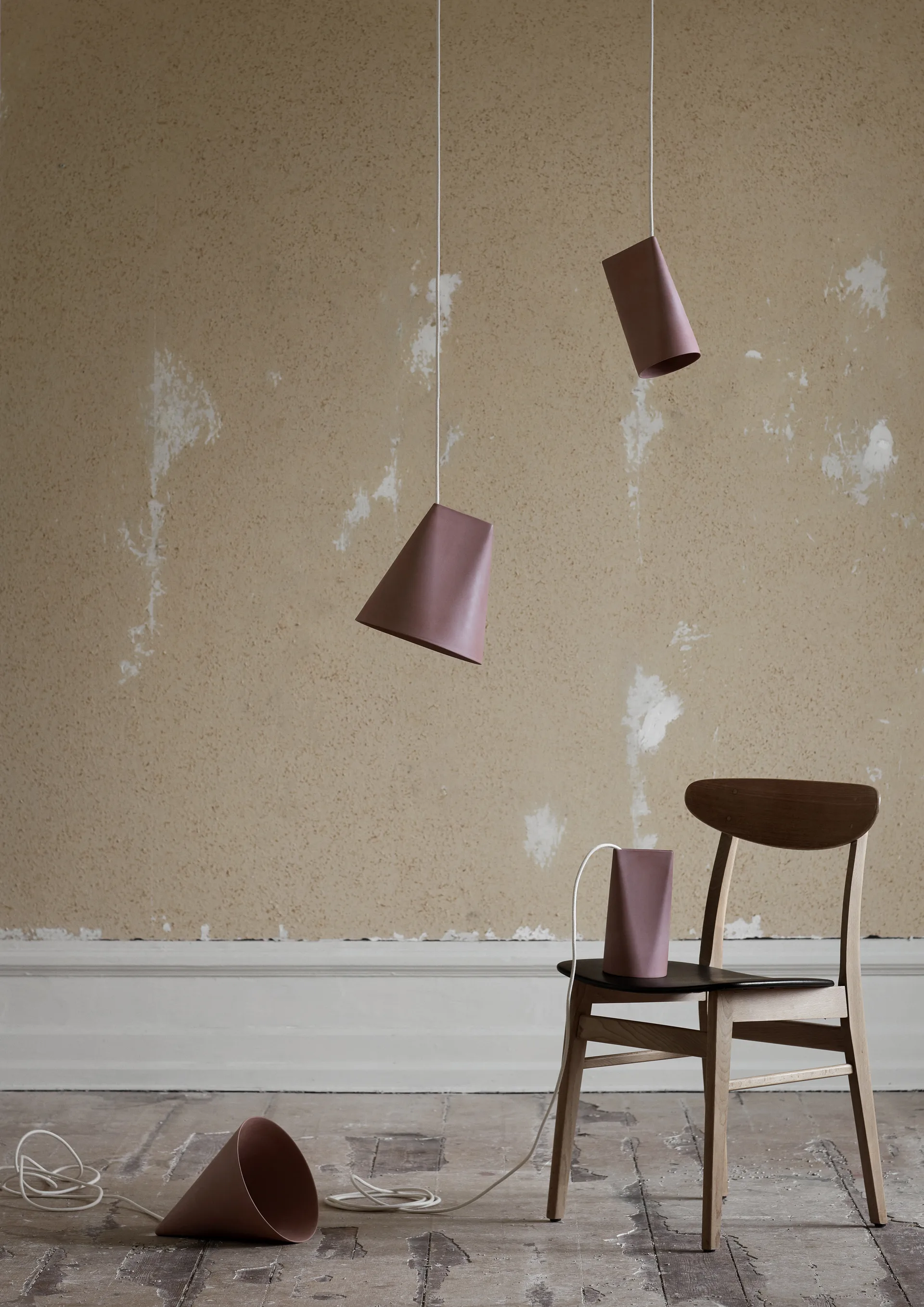 Lámpara de techo de cerámica 11,2x22 cm, Terra Cotta, Wood MOEBE