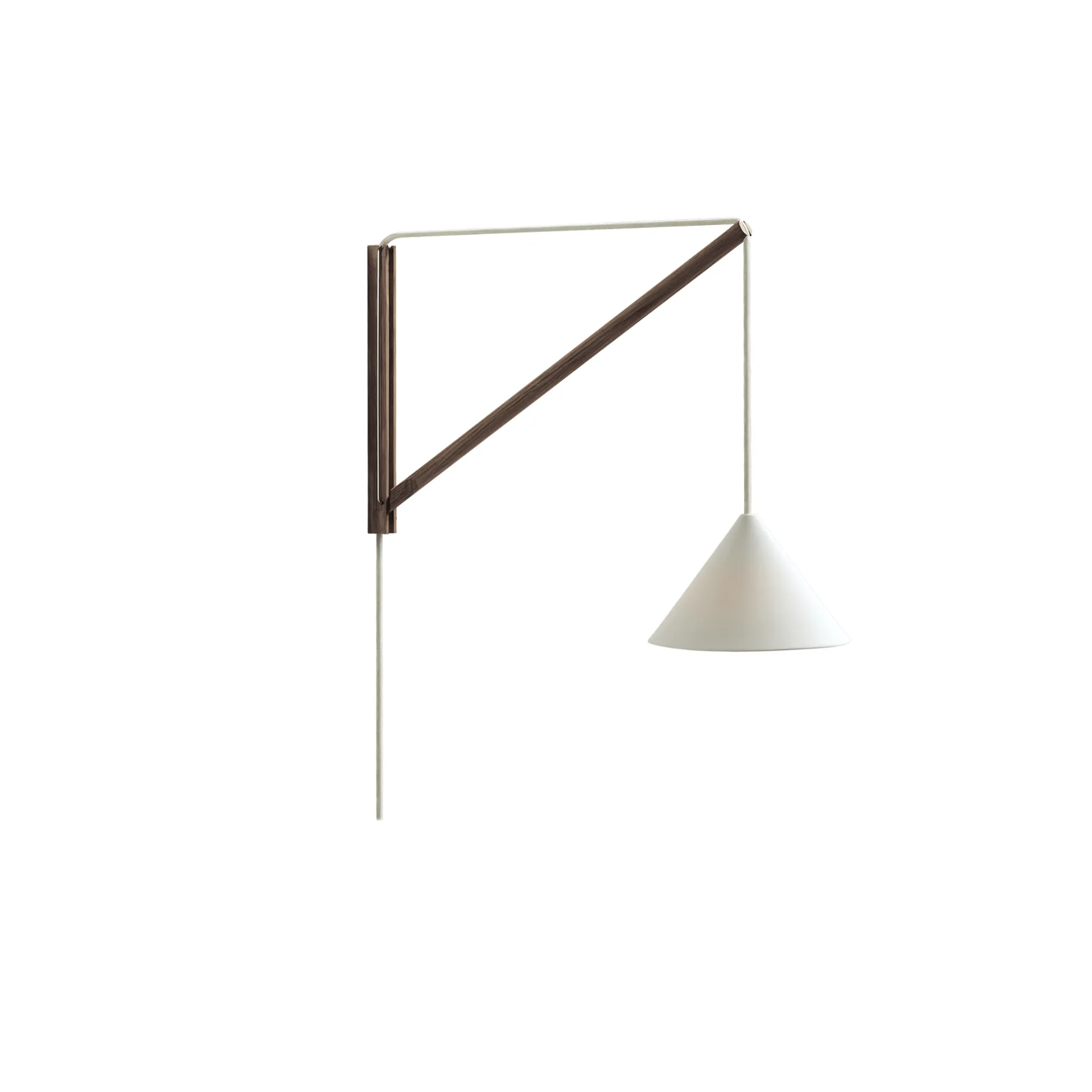 Lámpara Suspended Wall Lamp, Roble ahumado-blanco MOEBE