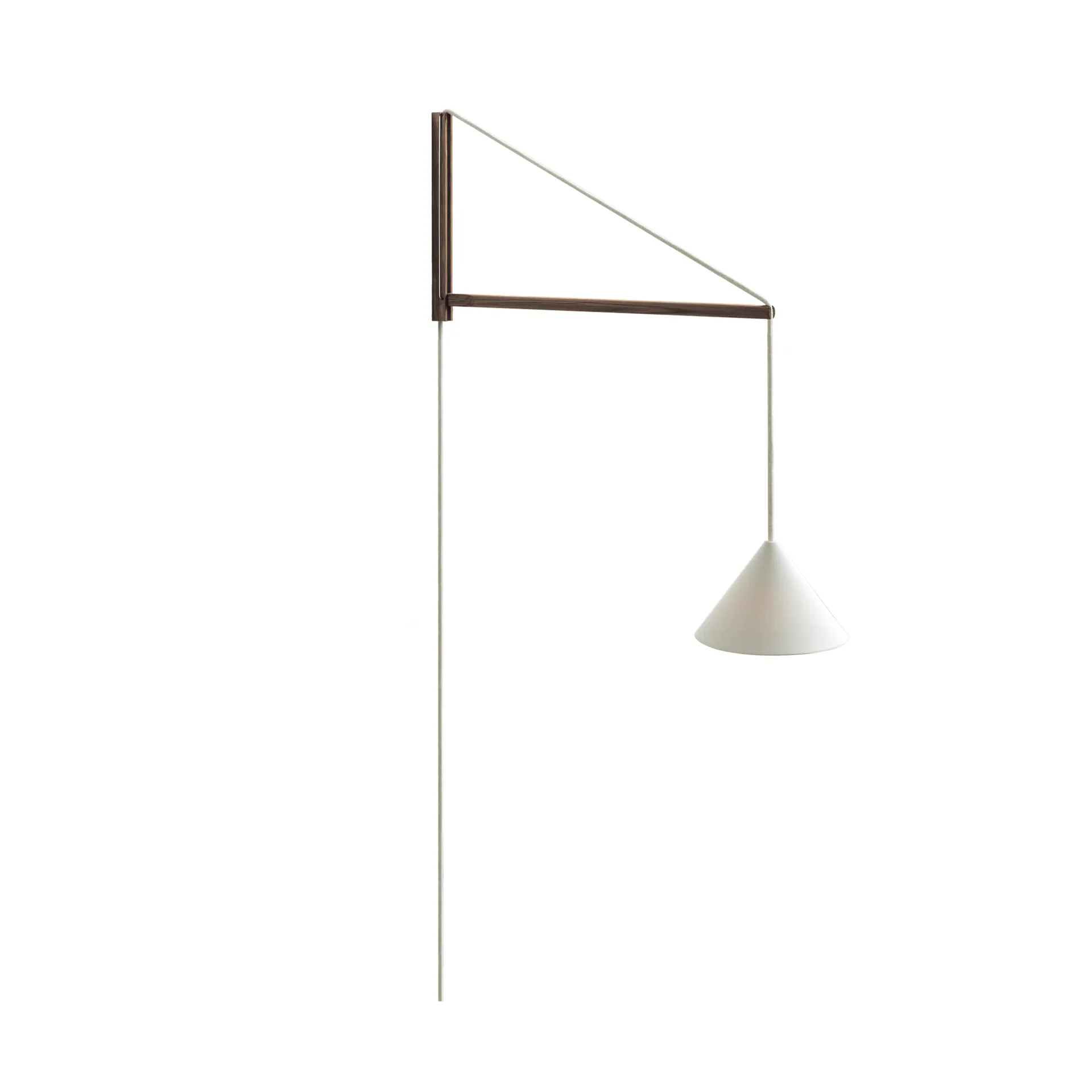Lámpara Suspended Wall Lamp, Roble ahumado-blanco MOEBE
