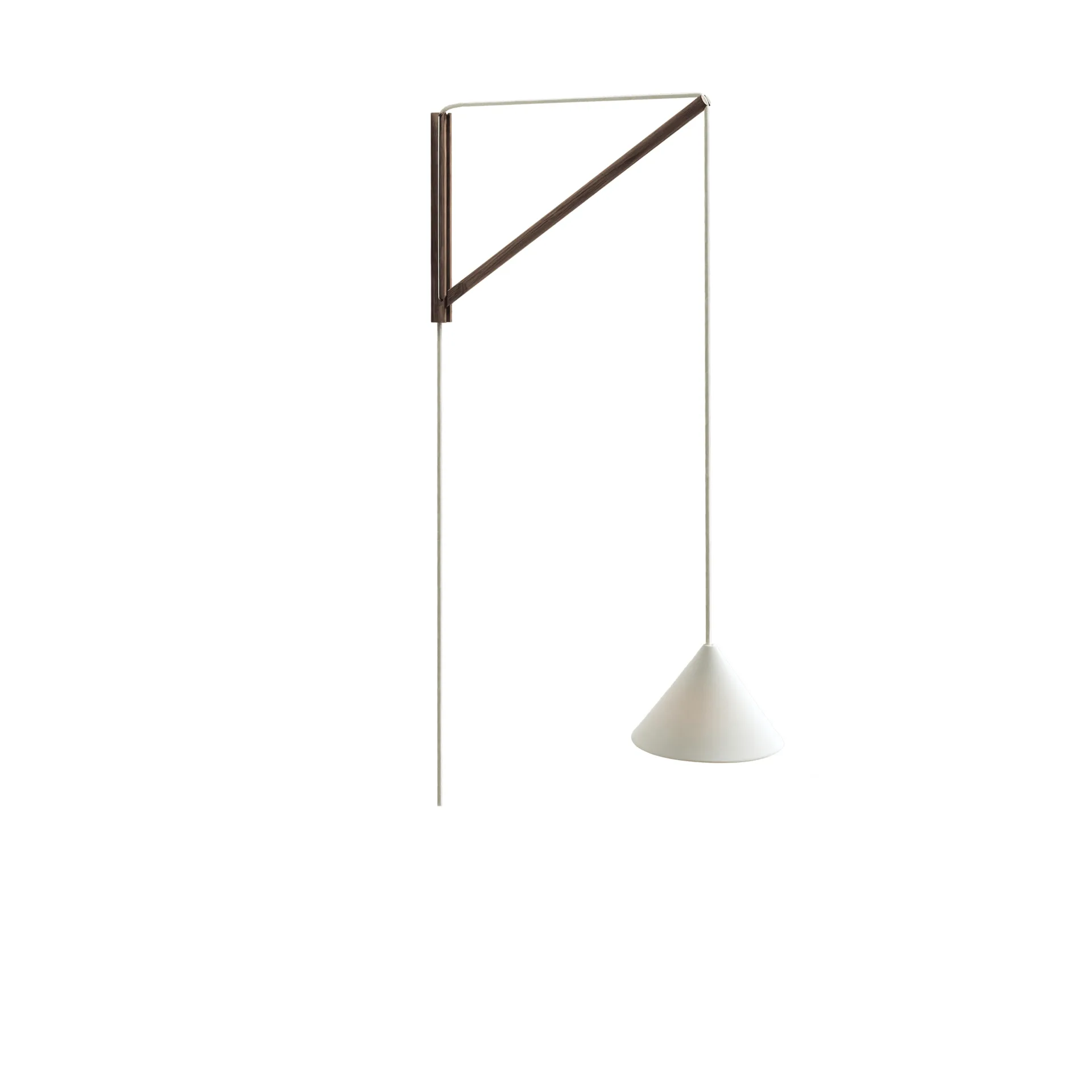 Lámpara Suspended Wall Lamp, Roble ahumado-blanco MOEBE