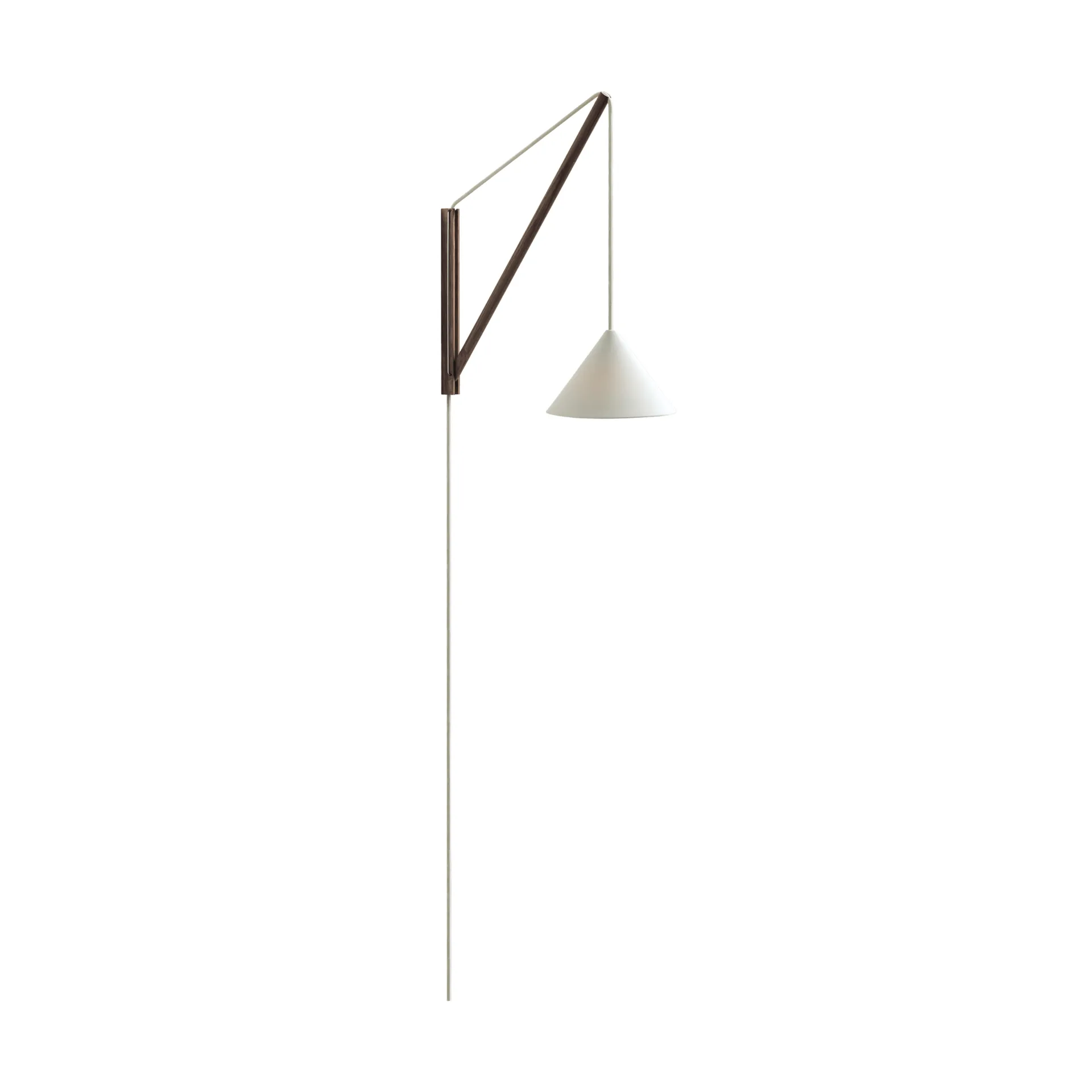 Lámpara Suspended Wall Lamp, Roble ahumado-blanco MOEBE