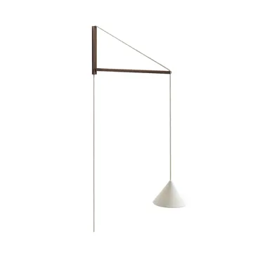 Lámpara Suspended Wall Lamp - Roble ahumado-blanco - MOEBE
