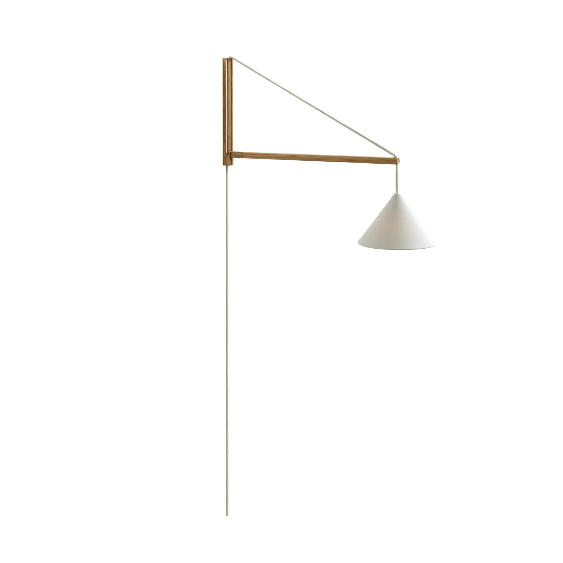 Lámpara Suspended Wall Lamp, Roble-blanco MOEBE