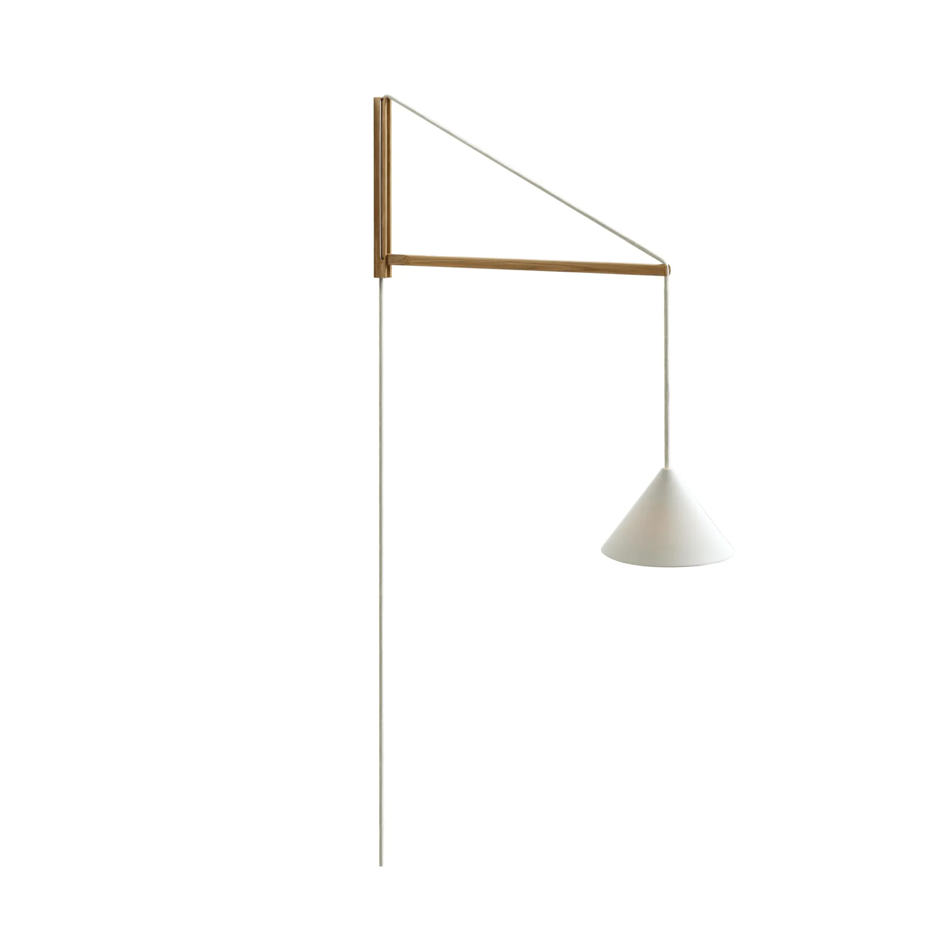 Lámpara Suspended Wall Lamp, Roble-blanco MOEBE