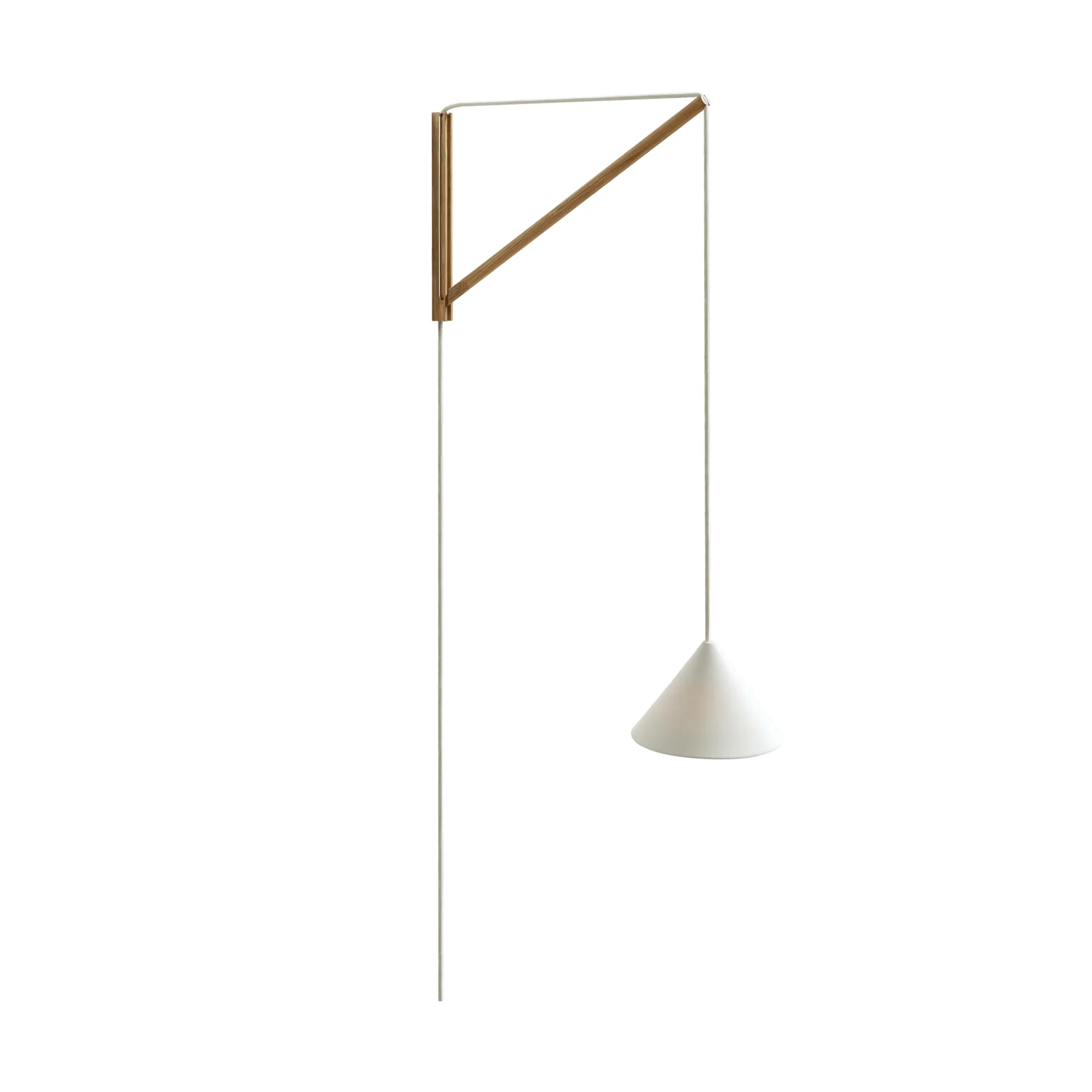Lámpara Suspended Wall Lamp, Roble-blanco MOEBE