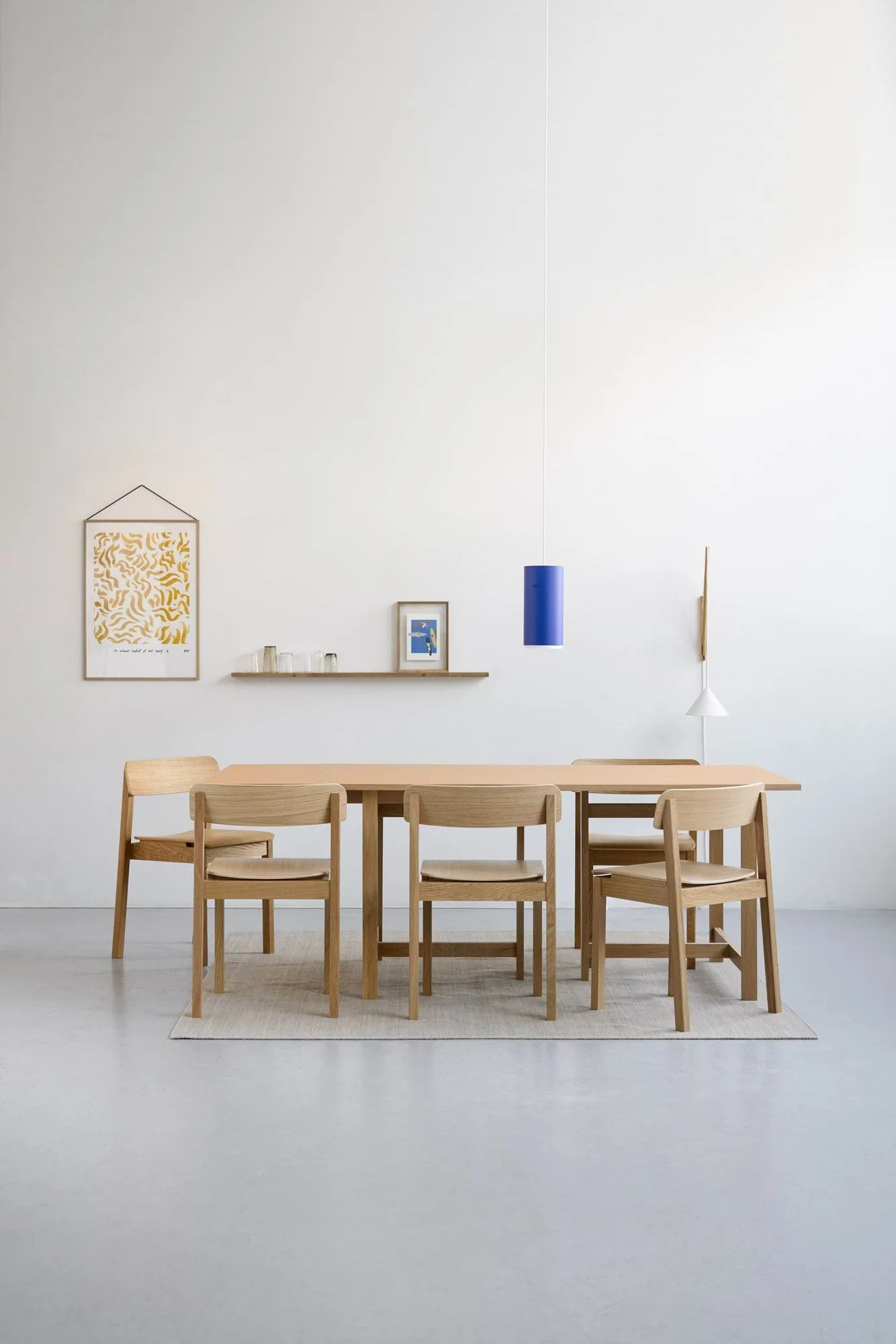 Lámpara Suspended Wall Lamp, Roble-blanco MOEBE