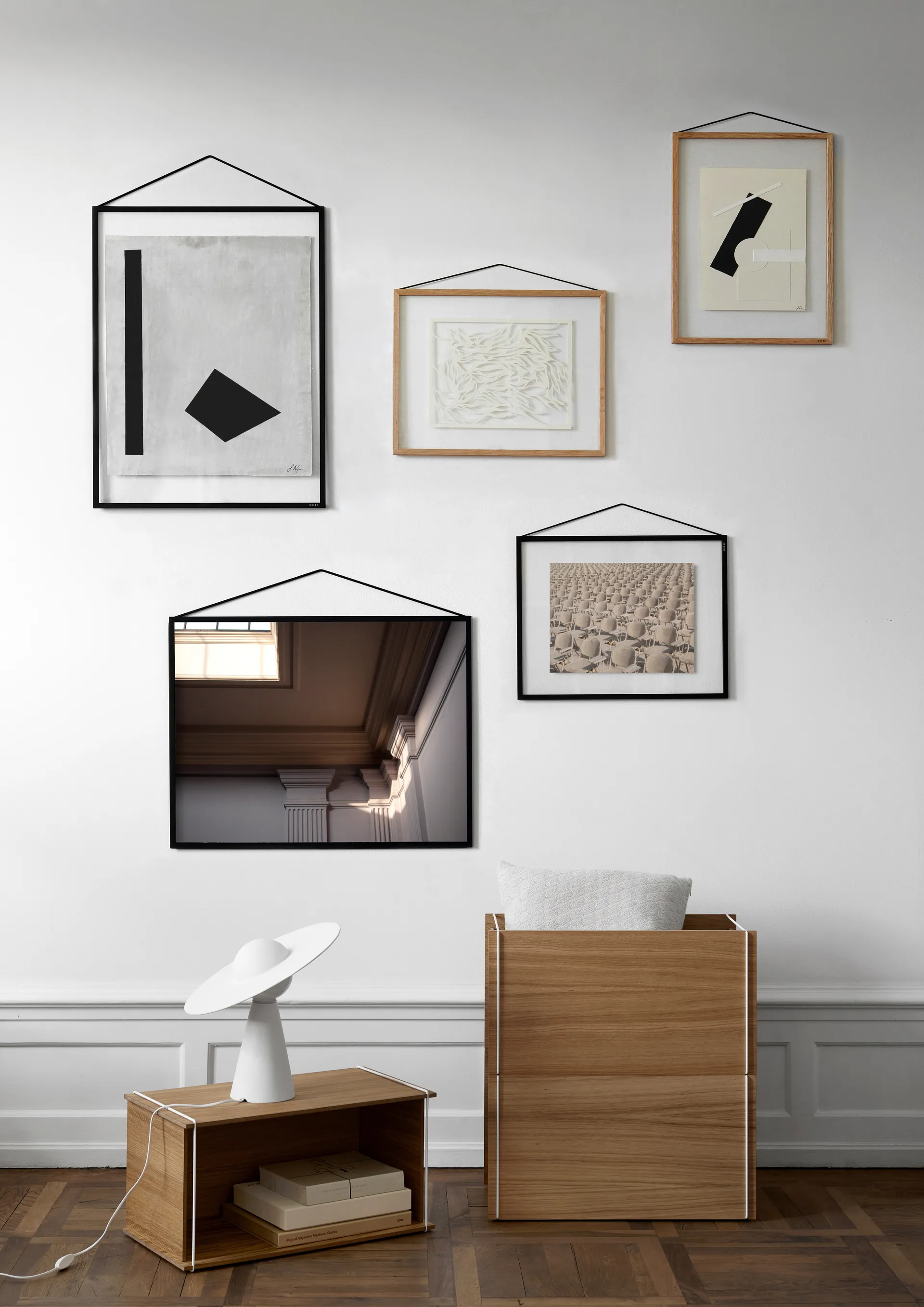 Marco de roble Moebe 40x50 cm, Transparent, Wood, Black MOEBE