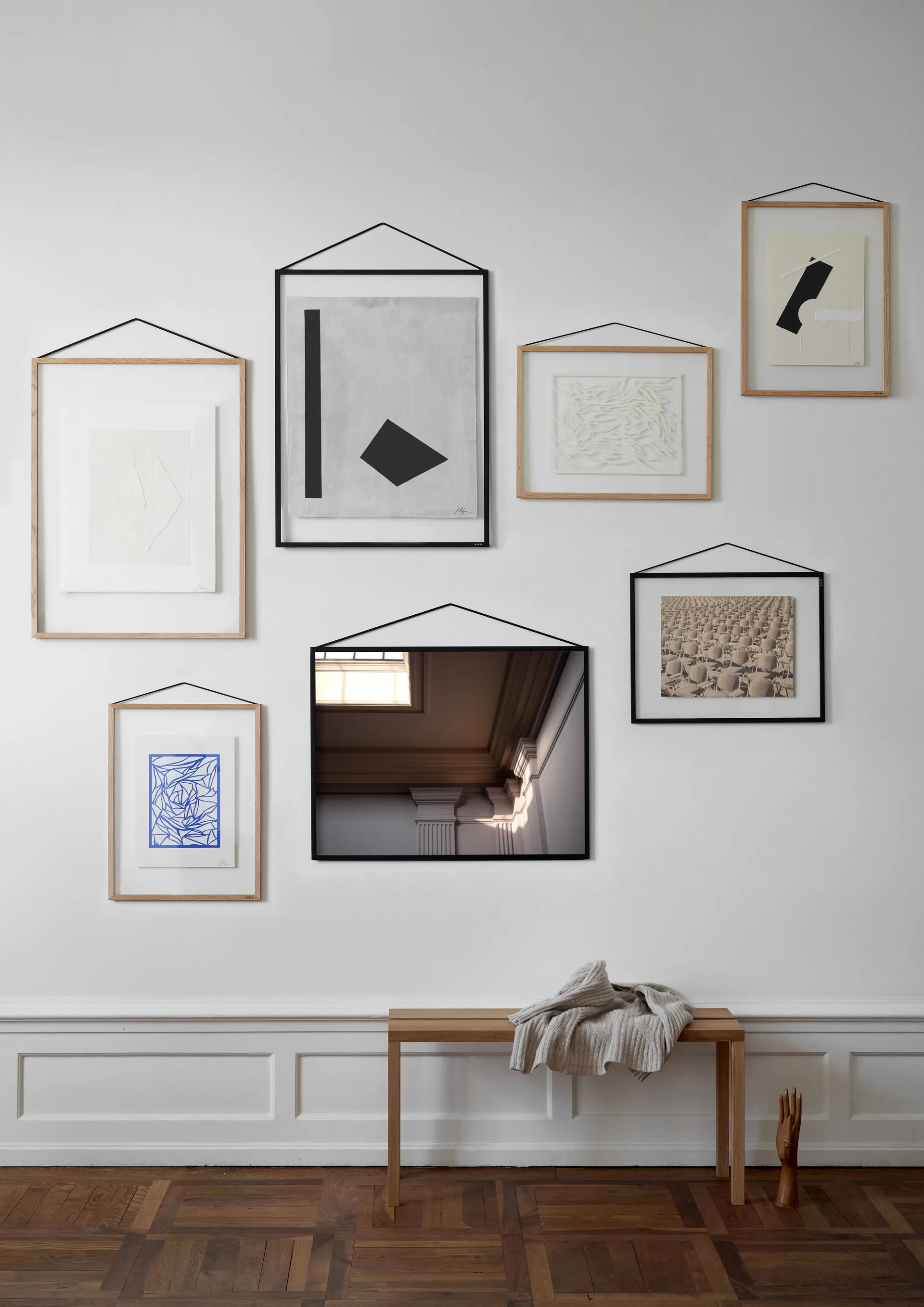 Marco de roble Moebe 50x70 cm, Transparent, Wood, Black MOEBE