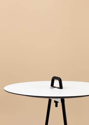 Mesa auxiliar portátil Ø45 cm - Black, White - MOEBE