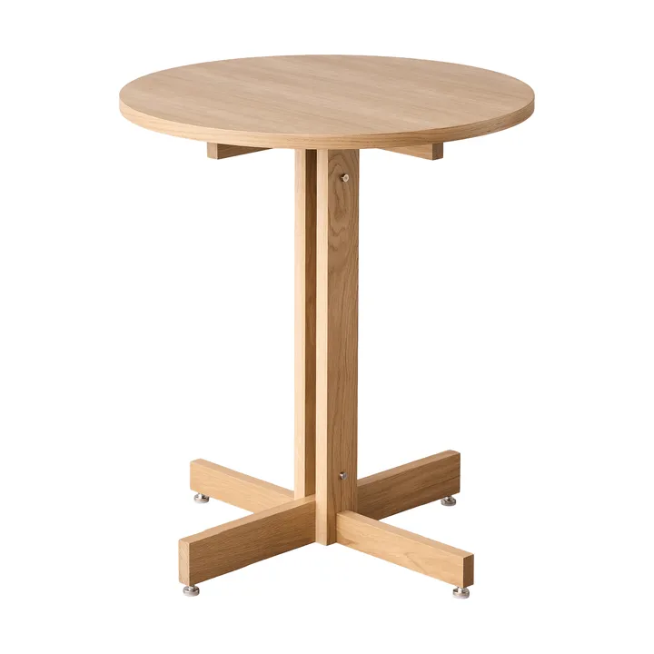 Mesa de cafetería KUMU - Roble aceitado, Ø65 cm - MOEBE