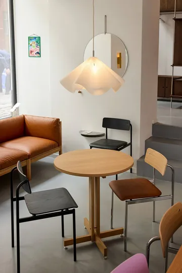 Mesa de cafetería KUMU - Roble aceitado, Ø65 cm - MOEBE
