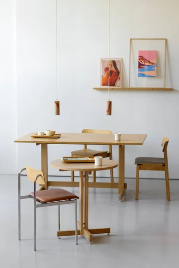 Mesa de cafetería KUMU - Roble aceitado, Ø65 cm - MOEBE