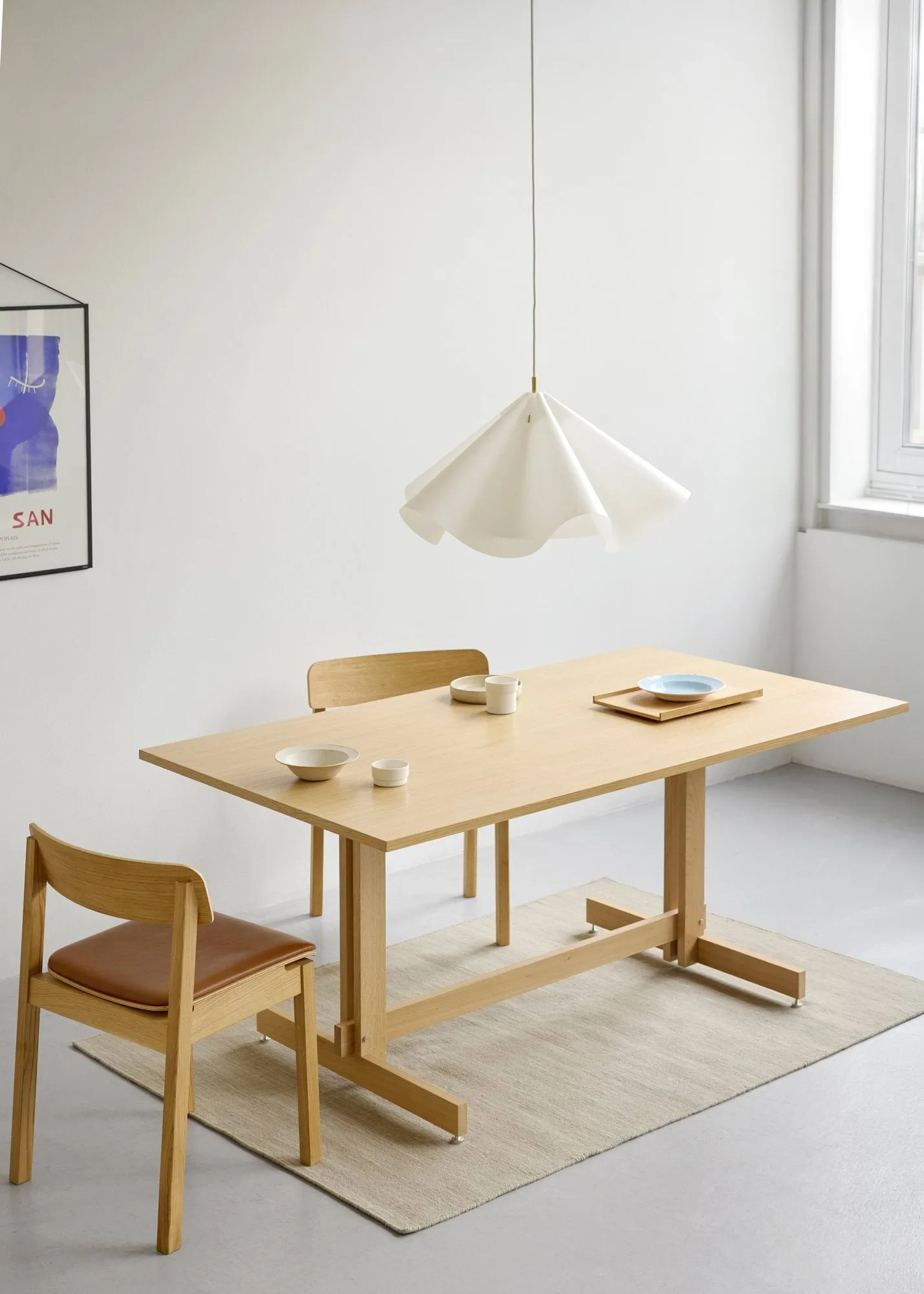 Mesa de comedor KUMU, Roble aceitado, 90x160 cm MOEBE