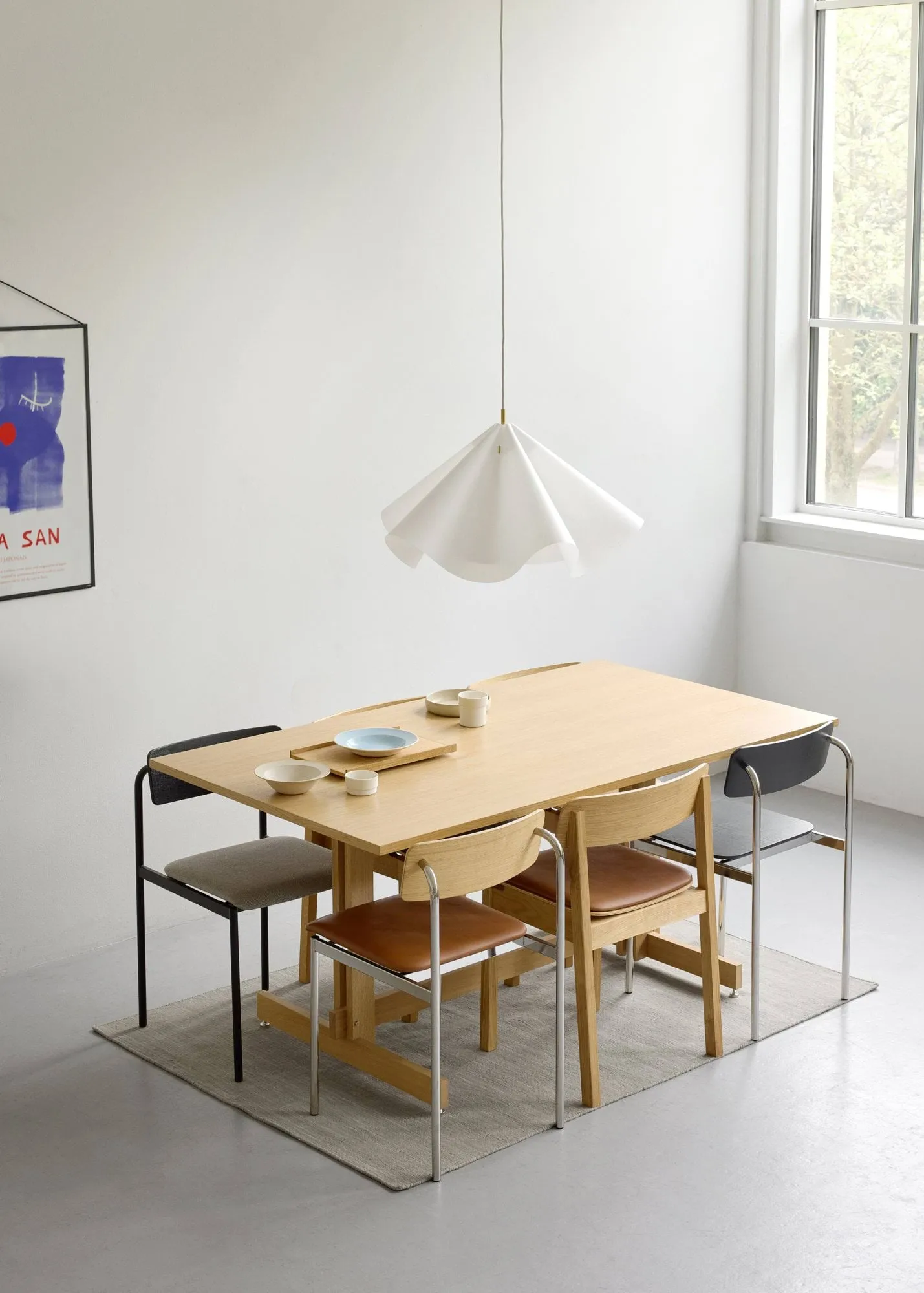 Mesa de comedor KUMU, Roble aceitado, 90x160 cm MOEBE