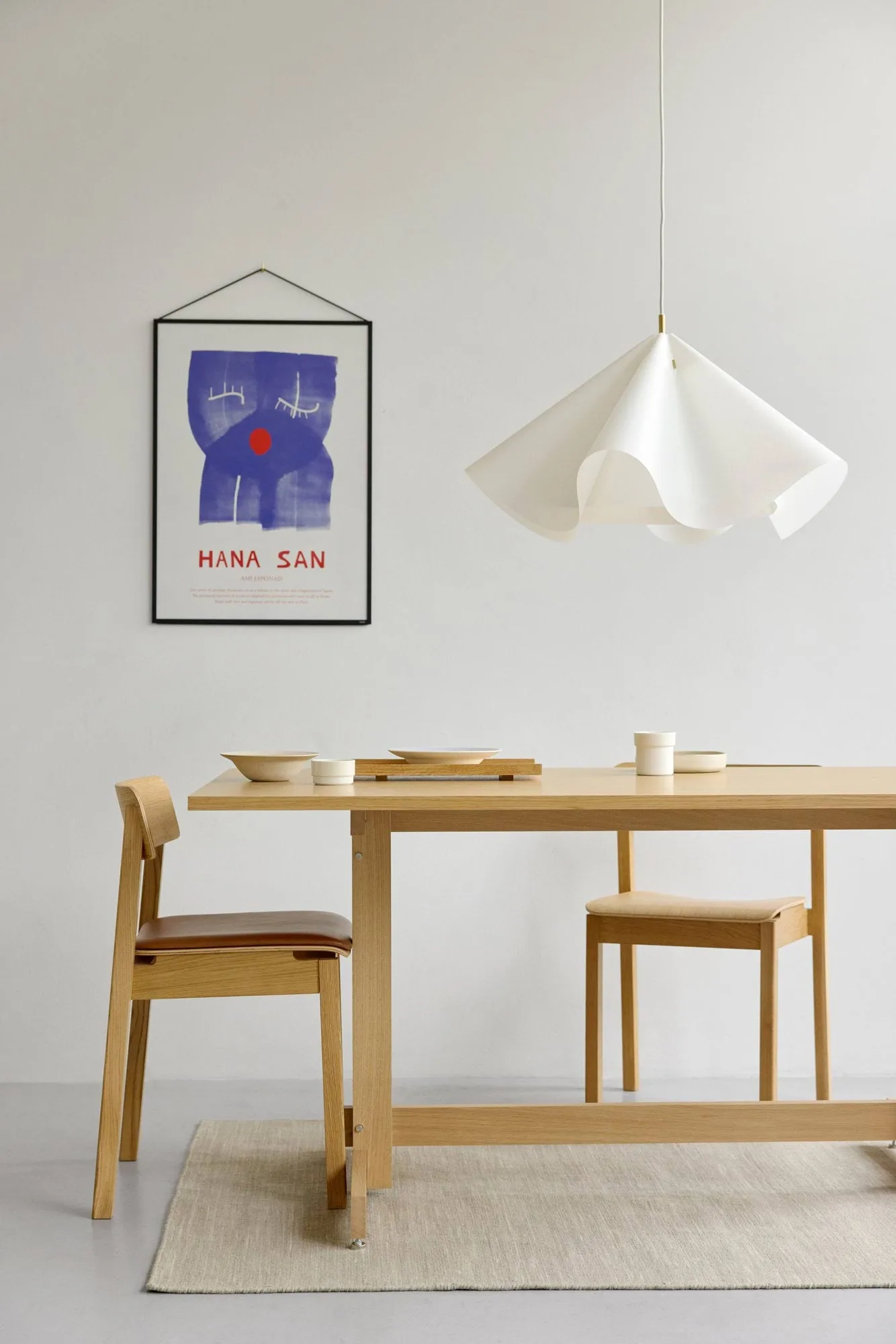 Mesa de comedor KUMU, Roble aceitado, 90x160 cm MOEBE