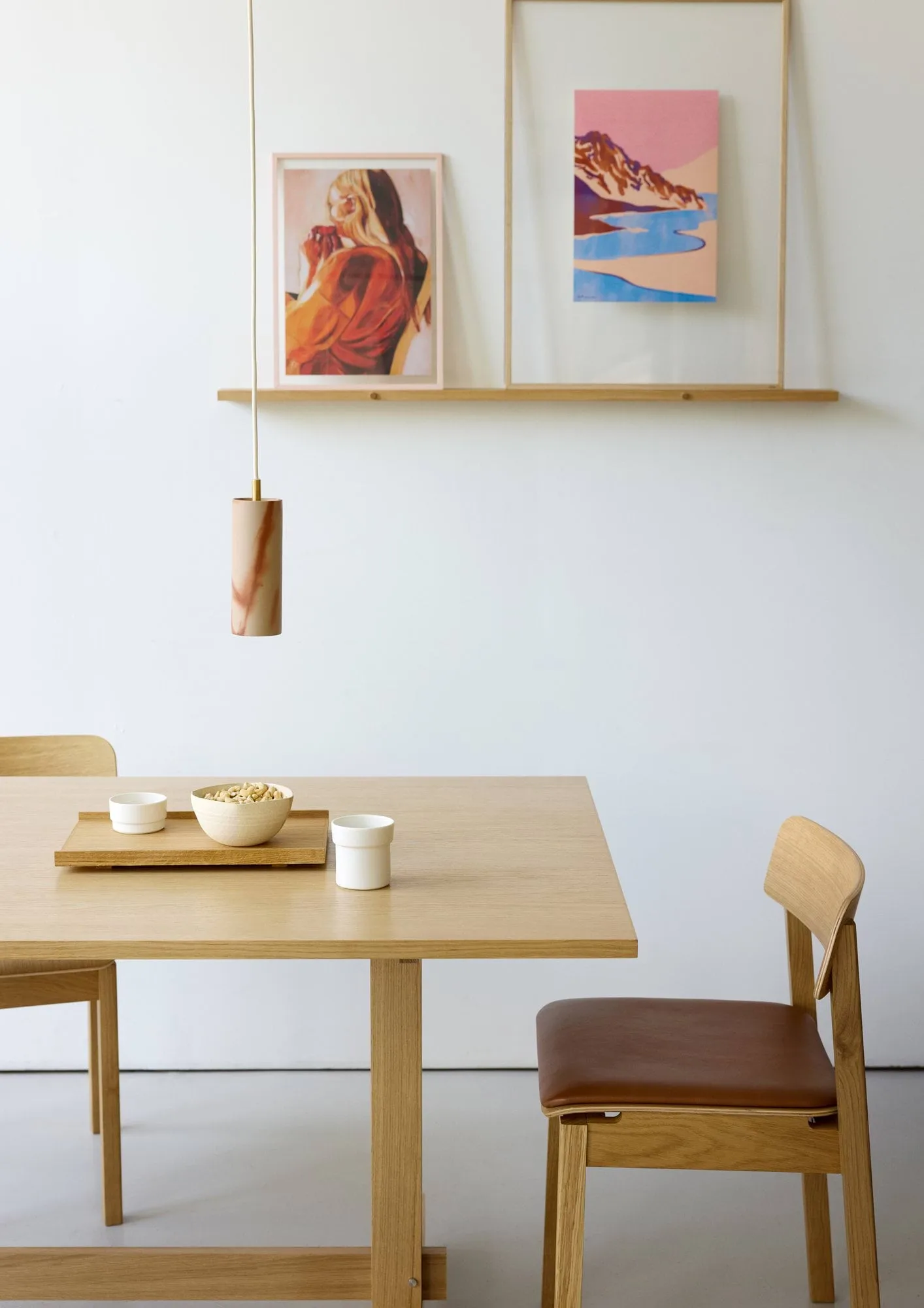 Mesa de comedor KUMU, Roble aceitado, 90x220 cm MOEBE