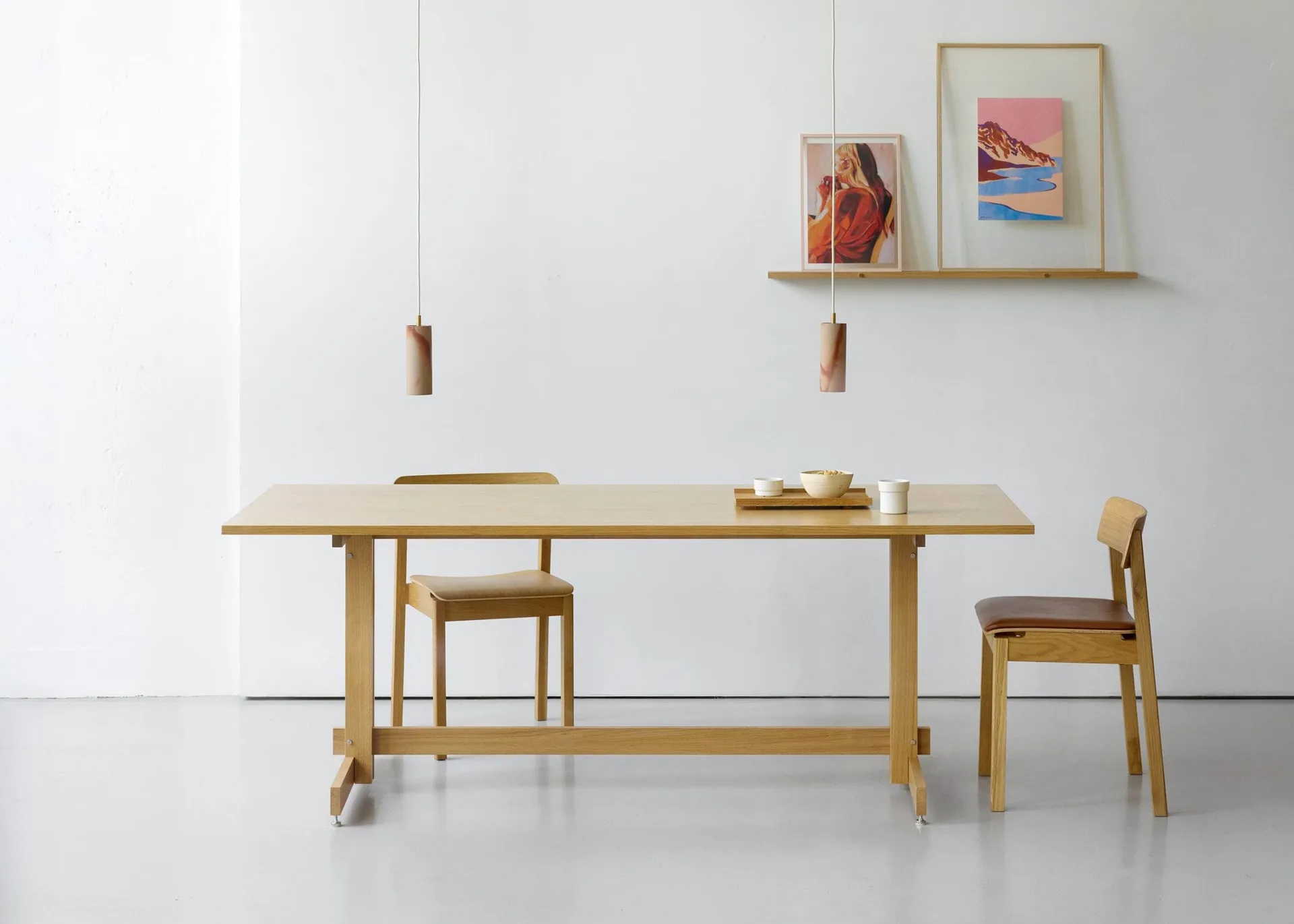 Mesa de comedor KUMU, Roble aceitado, 90x220 cm MOEBE