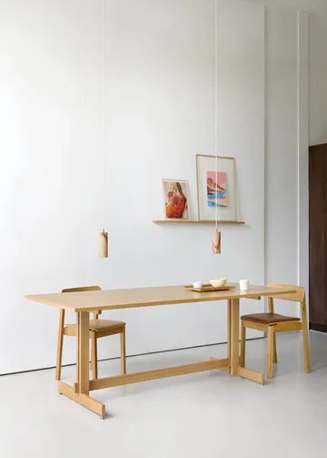 Mesa de comedor KUMU - Roble aceitado, 90x220 cm - MOEBE