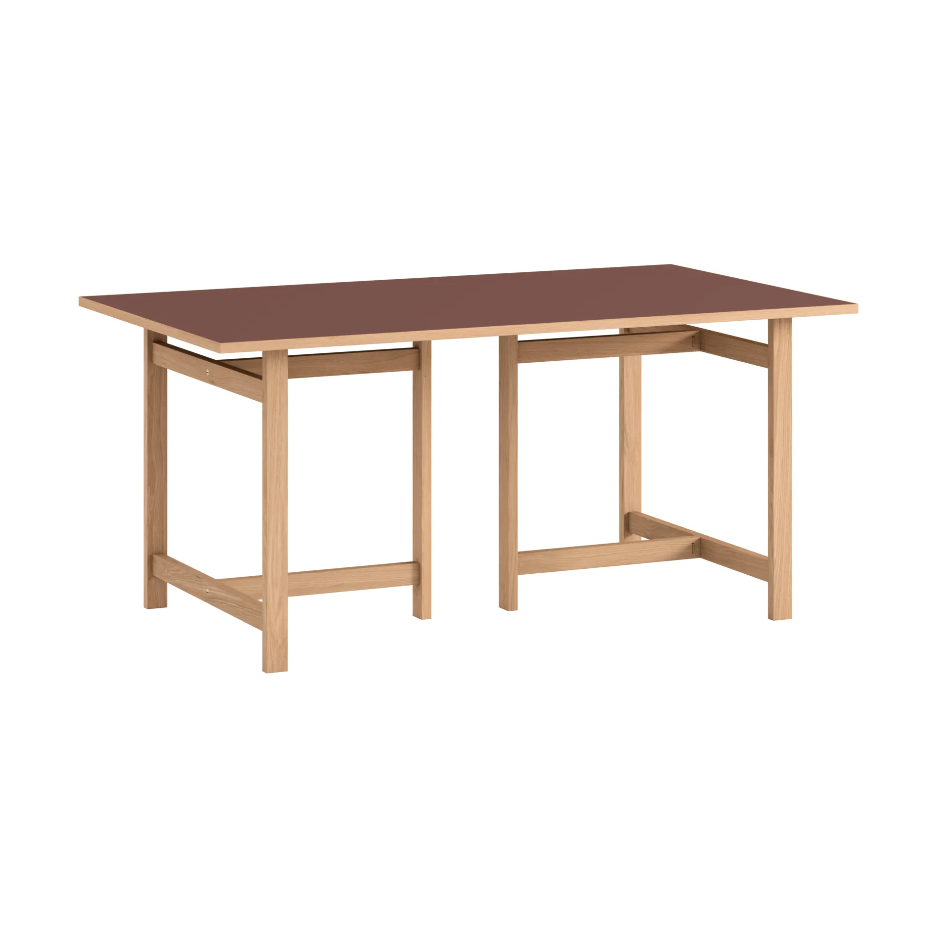 Mesa de comedor Moebe Rectangular, Burgundy, 160x90 cm MOEBE
