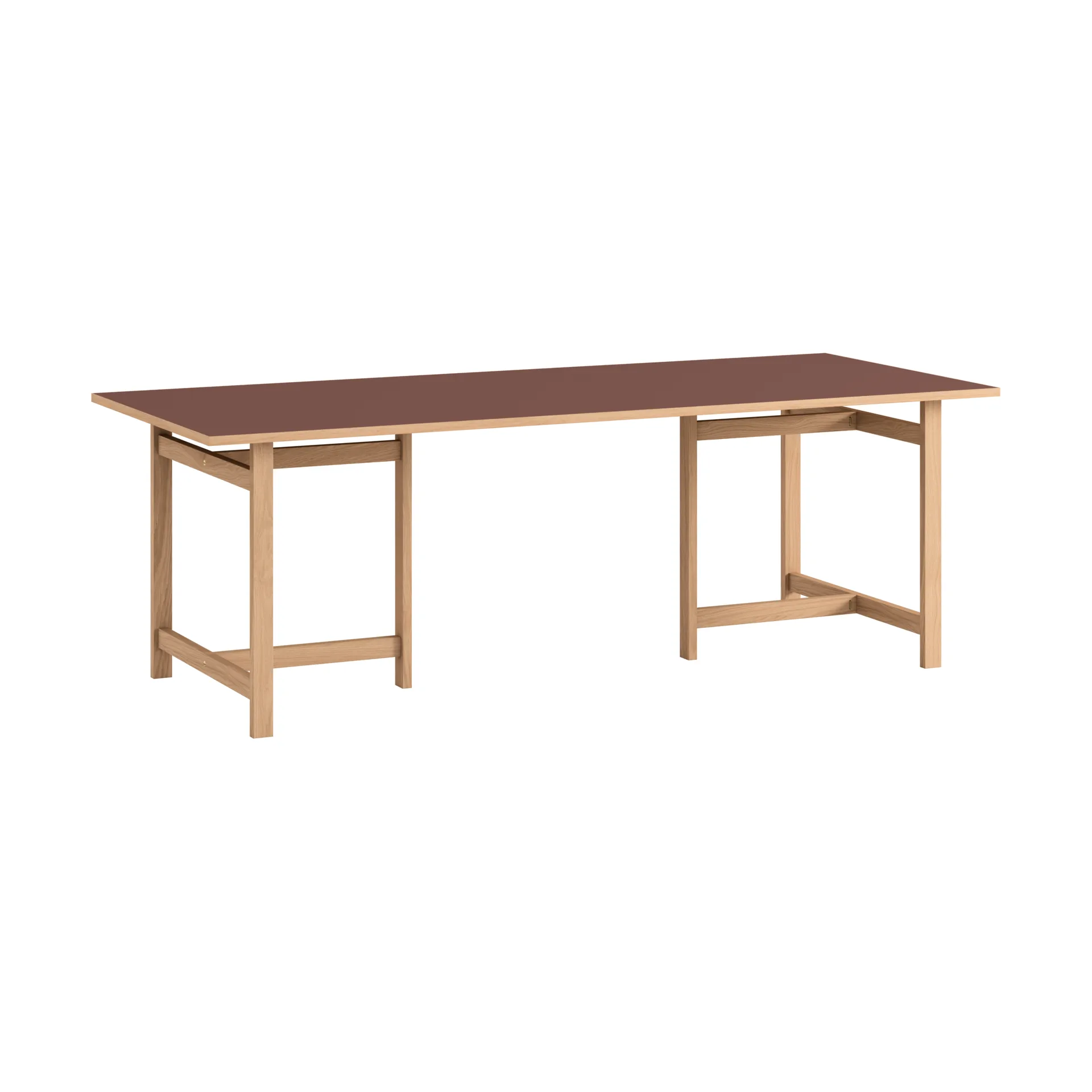 Mesa de comedor Moebe Rectangular, Burgundy, 220x90 cm MOEBE